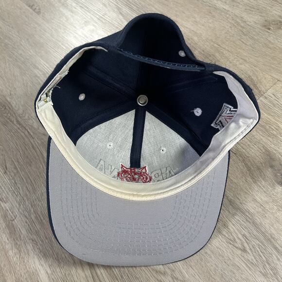 Vintage Arizona Wildcats Hat Snapback College #1 Apparel Blue Wool Blend Cap USA - Picture 3 of 8